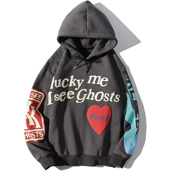 other Tops - Lucky Me I See Ghosts Hoodie FW18 CAMPFLOG GNAW - lucky me Hoodies